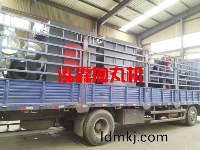 圓棒抛(pao)丸(wan)除(chu)鏽機髮(fa)貨現場