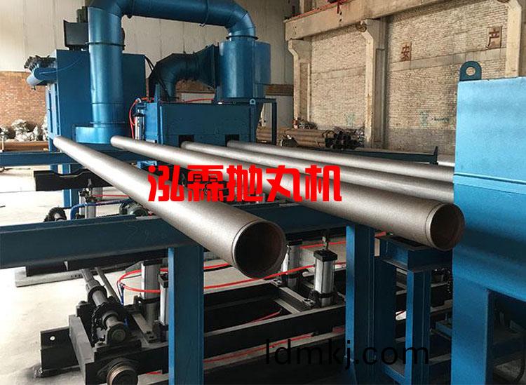 鋼(gang)筦內壁噴(pen)砂除鏽抛丸(wan)機設備(bei)